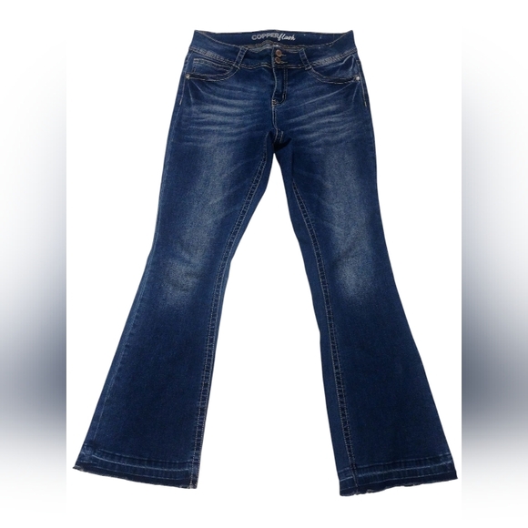 Copper Key Denim - Copper Flash Women's Curvy Jeans W Embellishments Blue Denim SZ 8 Curvy